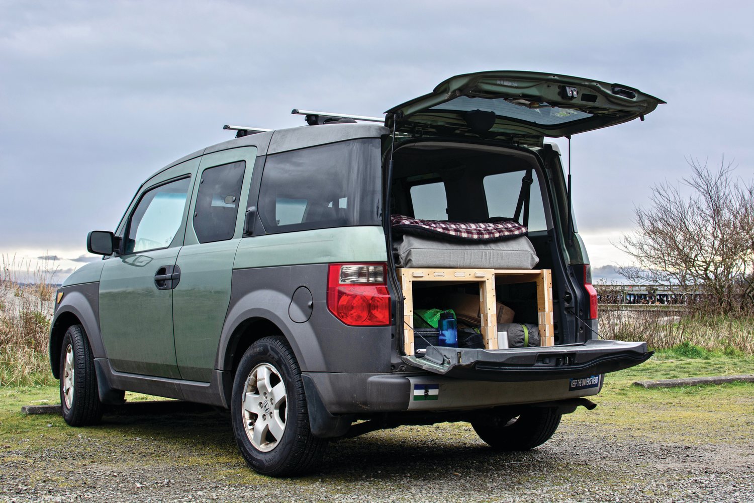 Camp N Car’s flagship product, the Trunk Bunk offers campers the ability to sleep in their cars more comfortably.